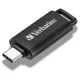 USB-флешка Verbatim Store \'n\' Go 64 ГБ USB-C USB 3.2 Gen 1 выдвижная, черная