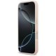 Чехол MagSafe Guess Grained Flowers Classic Logo для iPhone 17 Pro Max — розовый