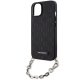 Karl Lagerfeld iPhone 14 vāciņš Saffiano Monogram Chain, melns