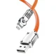 Dudao L24AL USB-A uz Lightning leņķa kabelis 30W 1m, oranžs