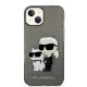 Karl Lagerfeld Glitter Karl&Choupette vāciņš iPhone 14 Plus - melns