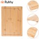 Bamboo Cutting Board Set Ruhhy 3 Piece with Stand for Kitchen