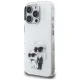 Karl Lagerfeld IML Aquarelle Karl & Choupette iPhone 16 Pro vāciņš, balts