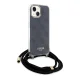 Guess iPhone 15 / 14 / 13 vāciņš Crossbody Cord 4G Print, melns