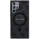 Чехол Guess 4G Collection Leather Metal Logo MagSafe для Samsung Galaxy S24 Ultra, Черный