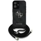 Guess 4G Big Logo Cord Strap Crossbody Vāciņš iPhone 16 Plus Melns