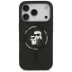 Karl Lagerfeld silikona Karl&Choupette Ring MagSafe vāciņš iPhone 17 Pro Max - melns | Silicone Phone Case Cover...