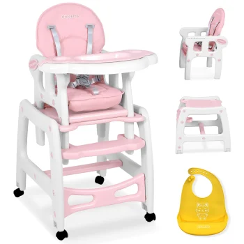 Детский стульчик для кормления 5-в-1 Ricokids 7091 Sinco, розовый