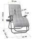 Sofotel ChillWell folding garden lounger with cushion set of 2 pcs