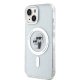 Apple iPhone 15 6.1\'\' Karl Lagerfeld Karl & Choupette Glitter MagSafe Cover Case, Transparent