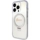 Чехол Guess Ring Stand Script Glitter MagSafe для iPhone 15 Pro Max - прозрачный