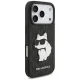 Karl Lagerfeld Saffiano Mono Patch Choupette vāciņš iPhone 18 Pro / 17 Pro, melns