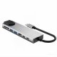 Tech-Protect HB09 8-in-1 USB-C centrmezgls (HDMI, PD 100W, RJ45) - Pelēks