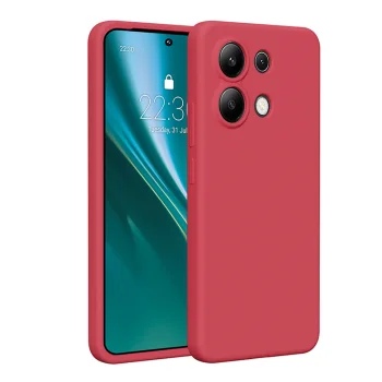 Etteri Silicone silikona vāciņš Xiaomi Redmi Note 13 4G telefonam, aveņkrāsas