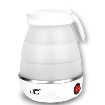 LTC Foldable Electric Travel Kettle 0.6L Silicone, White