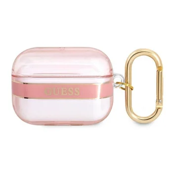 Чехол Guess Strap Collection из TPU для AirPods Pro, розовый