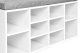 ModernHome WYJ-015 Shoe Cabinet with Seat, 10 Shelves, White
