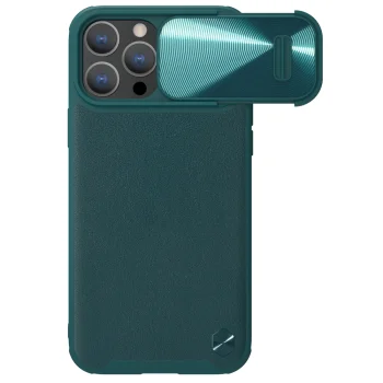 Nillkin iPhone 14 Pro Max Case CamShield Leather S Case, Green