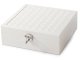 Jewelry Case Display Box Storage Organizer With Mirror, White