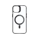 3mk iPhone 15 Plus vāciņš Satin Armor MagCase ar MagSafe, caurspīdīgs ar melnu rāmi