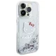 Hello Kitty iPhone 14 Pro Case Liquid Glitter Charms Kitty Head, Silver