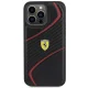 Ferrari Twist Metal Logo Case for iPhone 15 Pro Max - Black