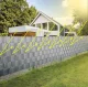 PVC Privacy Screen Strip for Balcony Terrace Garden Fence - 19cm x 35m and 450g/m², Grey