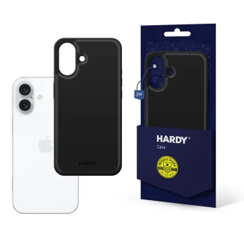 3mk Hardy Silky Leather MagCase vāciņš Apple iPhone 16 Plus Melns