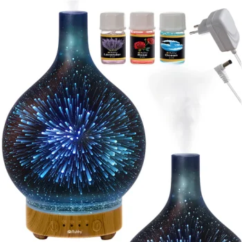 Ruhhy 26682 ultraskaņas gaisa mitrinātājs un aromadifuzors, 200 ml, bēšs/brūns