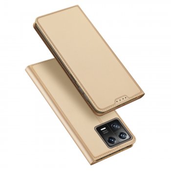 Xiaomi 13 DUX DUCIS Skin Pro Auto-absorbed Leather Cell Phone Case Cover, Gold | Telefona Vāciņš Maciņš Apvalks...