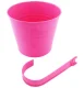 Balkona puķu pods ar rokturi 16 cm, rozā