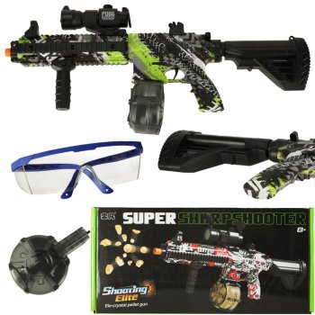 Bērnu rotaļu pistole ar hidrogēla bumbiņām, šautene, blasteris, "Orbeez" lodīšu palaišanas ierīce + brilles |...
