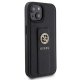 Guess Grip Stand 4G Saffiano Strass case for iPhone 15 - black