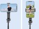 Selfiju nūja ar statīvu un Bluetooth pulti, 90 cm, melna