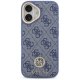 Чехол Guess 4G Strass Logo MagSafe для iPhone 17 - синий