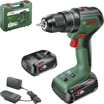 Bosch UniversalImpact 18V-60 Cordless Hammer Drill Driver, 2x 2.0 Ah