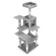 Cat Tree for Indoor Cats with Condo and Scratching Posts 146 cm Petsi, gray