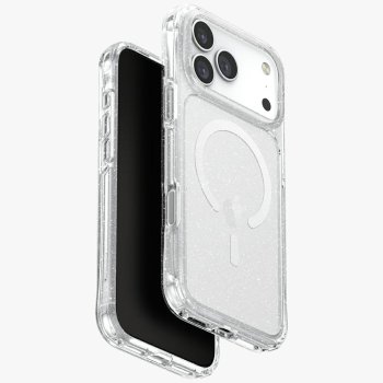 Uniq iPhone 17 Pro Max Case LifePro Xtreme Magclick Charging, Clear-Glitter