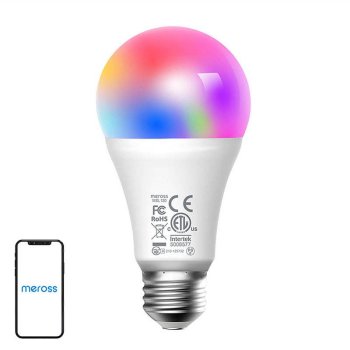 Smart WiFi LED Bulb Meross MSL120EU RGB Dimmable 9W Works with Alexa & Google