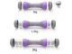 Regulējamā Svara Hanteles Fitnesam Aerobikai Sporta Spēka Treniņiem 3-in-1 (1/1,5/2 kg), Violets | Adjustable...