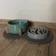 Двойной коврик под миски для животных Purlov 00024088, серый