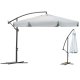 Salokāms dārza lietussargs, saulessargs, 6 segmentu, pelēks, 300cm | Folding Garden Umbrella