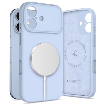 Tech-Protect Silicone MagSafe Phone Case Cover iPhone 17 - Blue