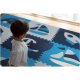 Bērnu putu puzles paklājs 180x180cm, zils | Kids Foam Puzzle Mat