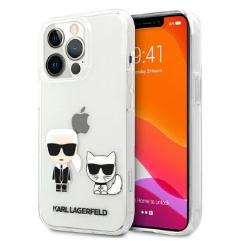 Karl Lagerfeld Karl & Choupette vāciņš Apple iPhone 13 Pro Max - Caurspīdīgs