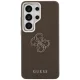 Guess Grained Big 4G Metal Logo vāciņš priekš Samsung Galaxy S26 Ultra, brūns
