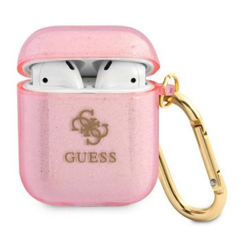 Guess Чехол для AirPods Glitter Розовый