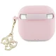 Чехол для наушников Guess Apple AirPods 4 Silicone 4G Charm, розовый