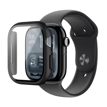 Aizsargstikls ar vāciņu Apple Watch Series 11 42mm AmazingThing Radix, melns