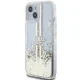 Guess iPhone 15 Plus / 14 Plus vāciņš Liquid Glitter Gold Stripes, caurspīdīgs
